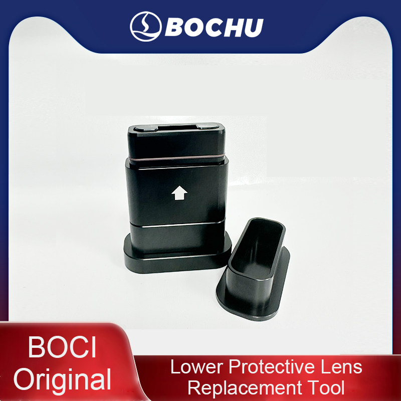 Power Tools Windows - เลนส์ป้องกันฝุ่นแบบติดตั้งด้านล่างรุ่นดั้งเดิมของ BOCI D34T5 พร้อมเครื่องมือเปลี่ยนและแคลมป์ป้องกันฝุ่นสำหรับหัวตัด BOCHU BLT4XX