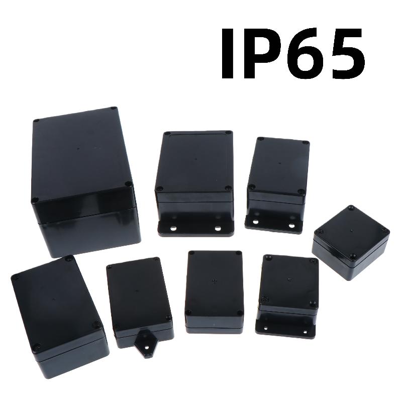Power Toolbox - กล่องพลาสติกสำหรับโครงการอิเล็กทรอนิกส์แบบกันน้ำ IP65 สีดำ 1/3 ชิ้น กล่องรวมสายไฟ