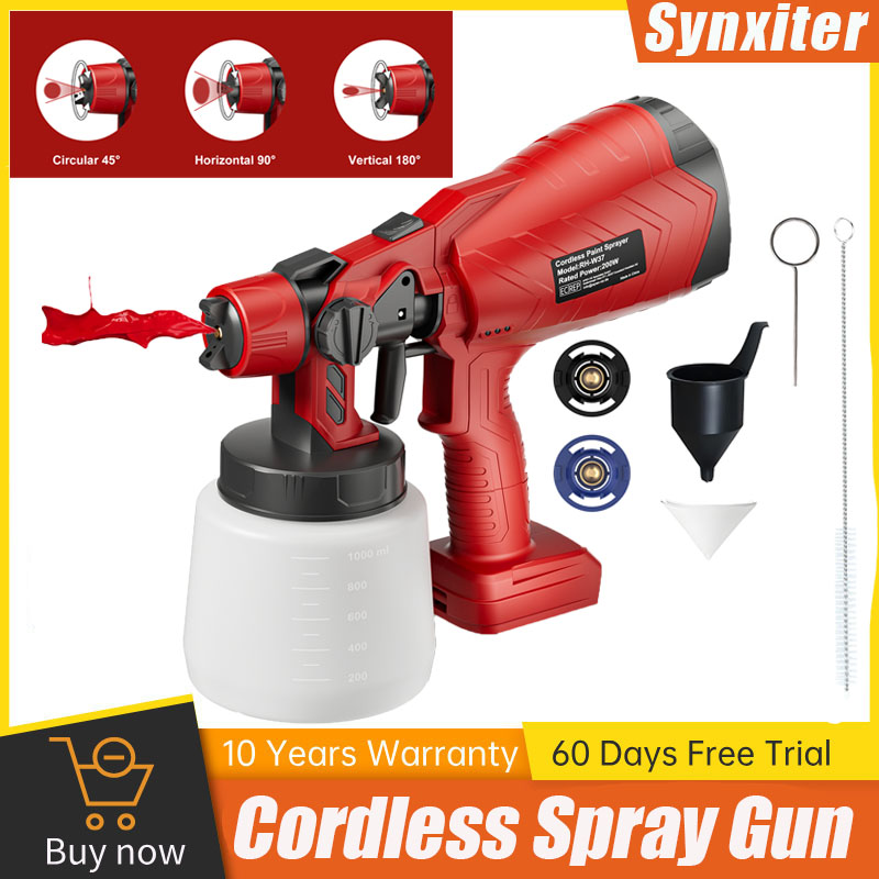 Power Tools Windows - ไร้สายไฟฟ้าสเปรย์ปืนสําหรับ Milwaukee 18V แบตเตอรี่ HVLP Auto
