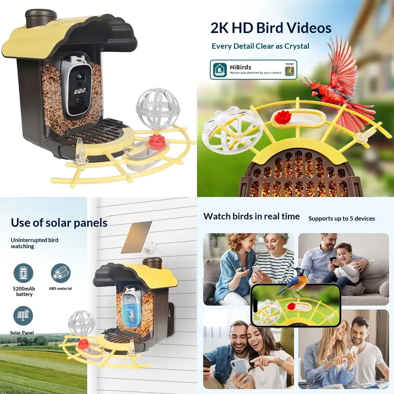Power Tools Ai - กล้องให้อาหารนกอัจฉริยะ AI พร้อมระบบตรวจจับอัตโนมัติด้วยพลังงานแสงอาทิตย์ รองรับนกมากกว่า 1,000 ชนิด