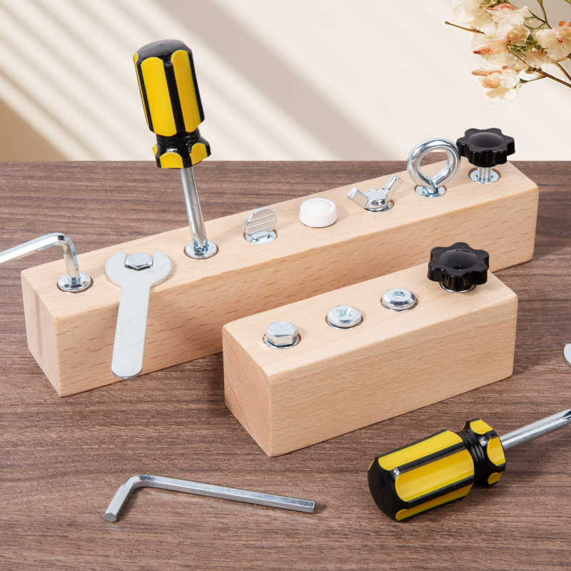 Power Tools Skills - ของเล่นถอดประกอบน็อตไม้สำหรับเด็ก - การศึกษาปฐมวัย มอนเตสซอรี่ ฝึกทักษะการเคลื่อนไหวที่ละเอียด ช่วยพัฒนาความอดทนและสมาธิ