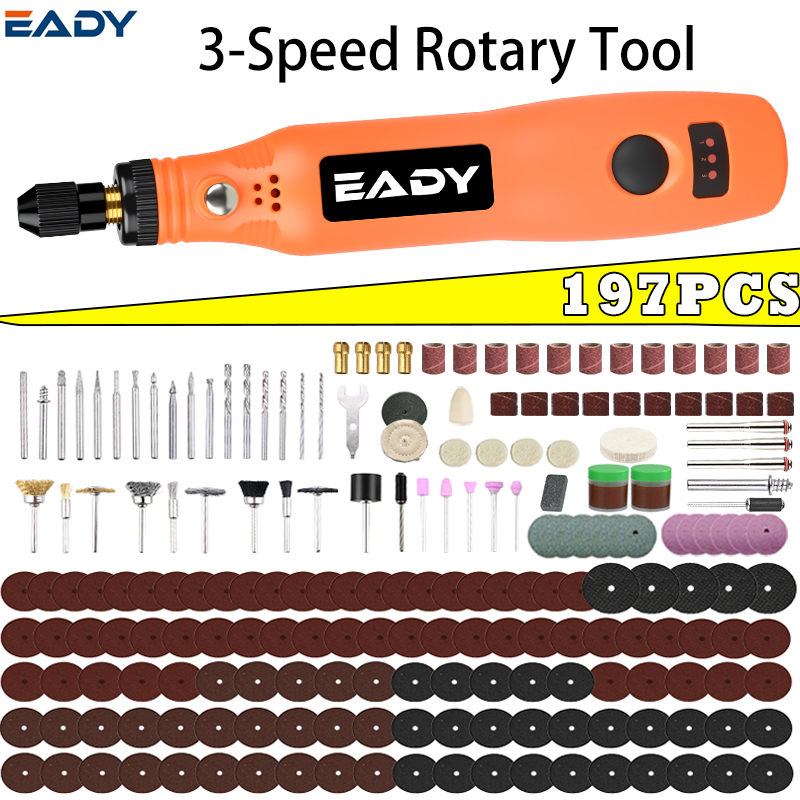 Power Tools Kits - ชุดเครื่องมือโรตารี่ไร้สายแบบ USB – สว่านไฟฟ้าขนาดเล็กสำหรับขัดโลหะ ทำโมเดล แกะสลักอะคริลิก