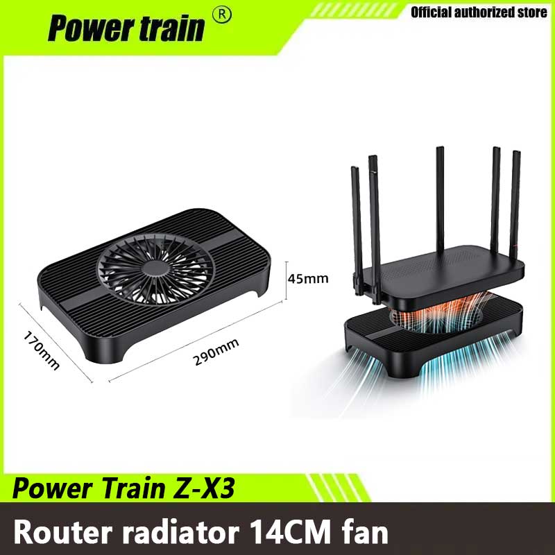 Power Toolbox - เราเตอร์ Z-X3พาวเวอร์รถไฟฐานหม้อน้ำกล่องรับสัญญาณแมวออปติคอลตัวยึดขนาดเล็กพัดลมขนาด14ซม.