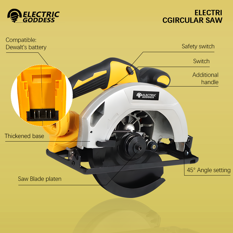 เลื่อยวงเดือนไร้สายสีเหลืองขนา - Power Tools Yellow บทวิจารณ์และราคา