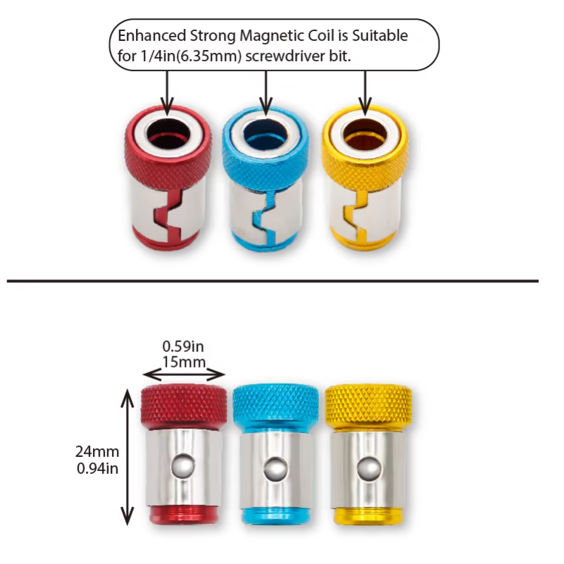 หัวจับดอกไขควงแม่เหล็กขนาด 1/4 - Power Tools Yellow บทวิจารณ์และราคา