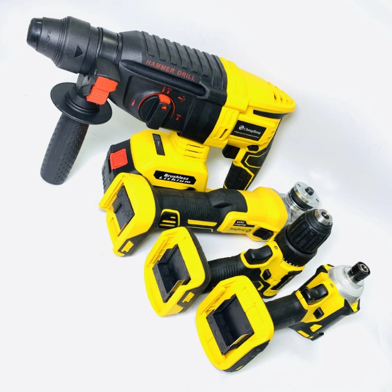 ชุดเครื่องมือไฟฟ้าไร้สาย 4 ชิ้ - Power Tools Yellow บทวิจารณ์และราคา